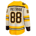 Custom #88 Cream BOS Hockey Shirt Top