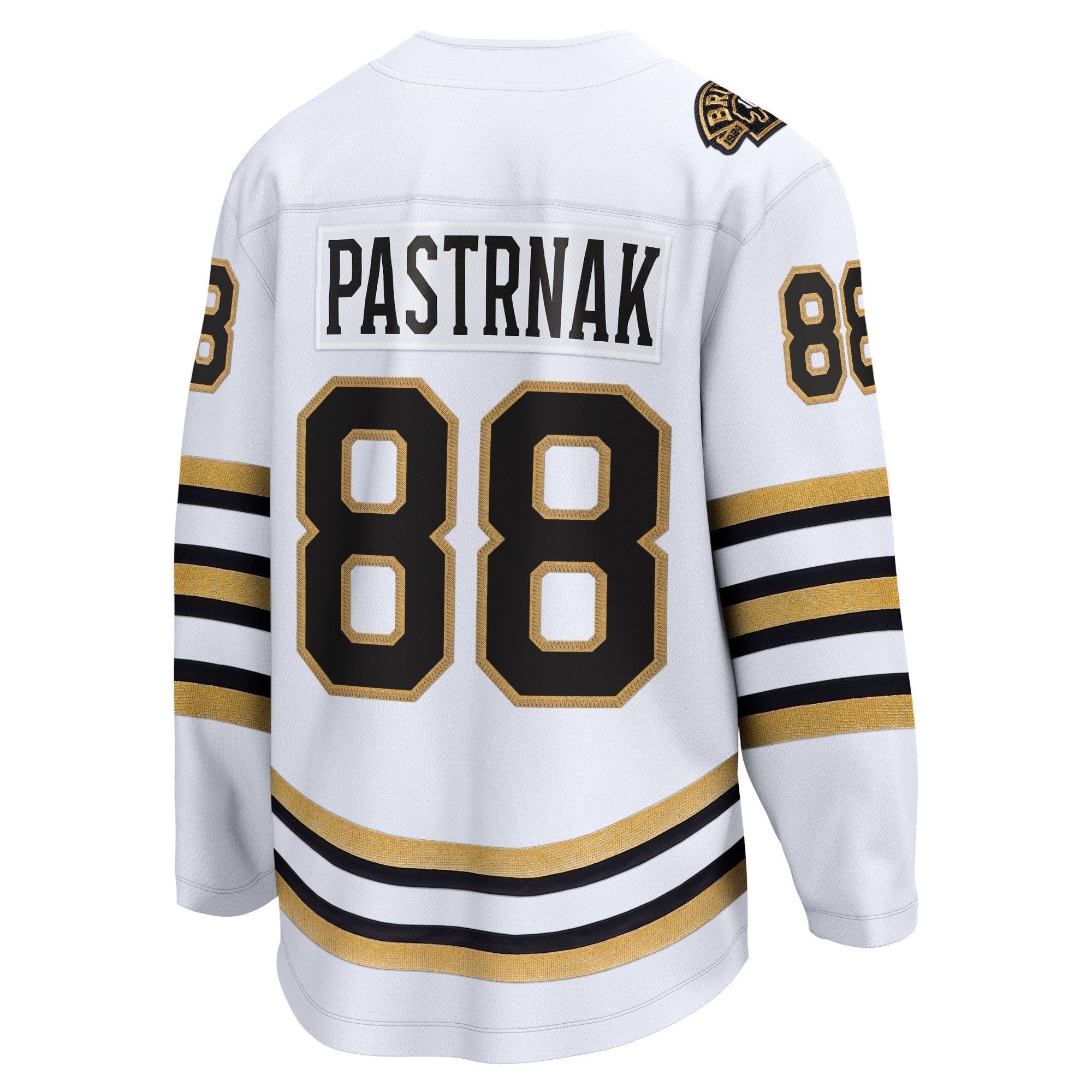 Custom #88 White BOS Hockey Shirt Top