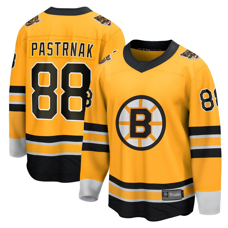 Custom #88 Gold BOS Hockey Shirt Top