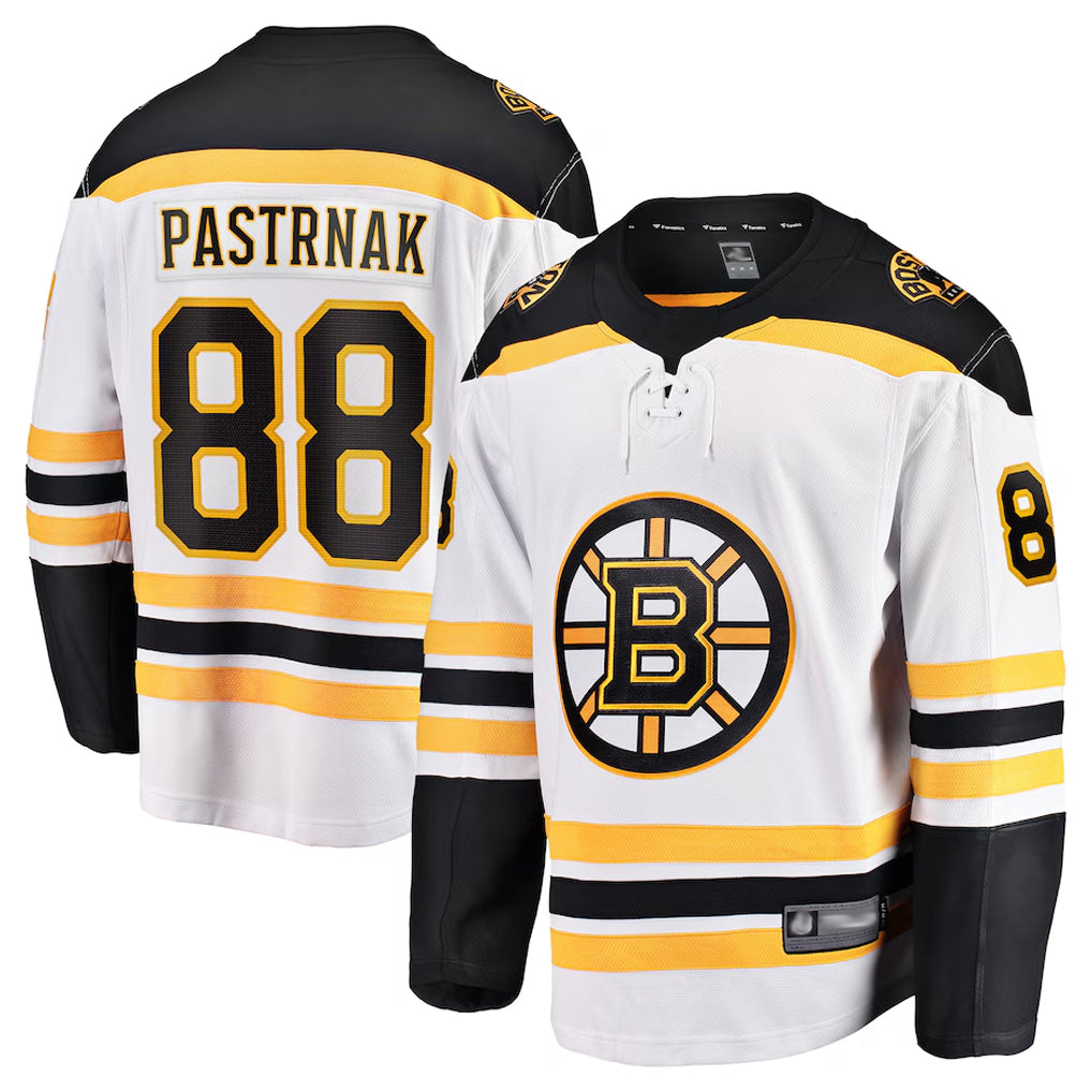 Custom #88 White BOS Hockey Shirt Top