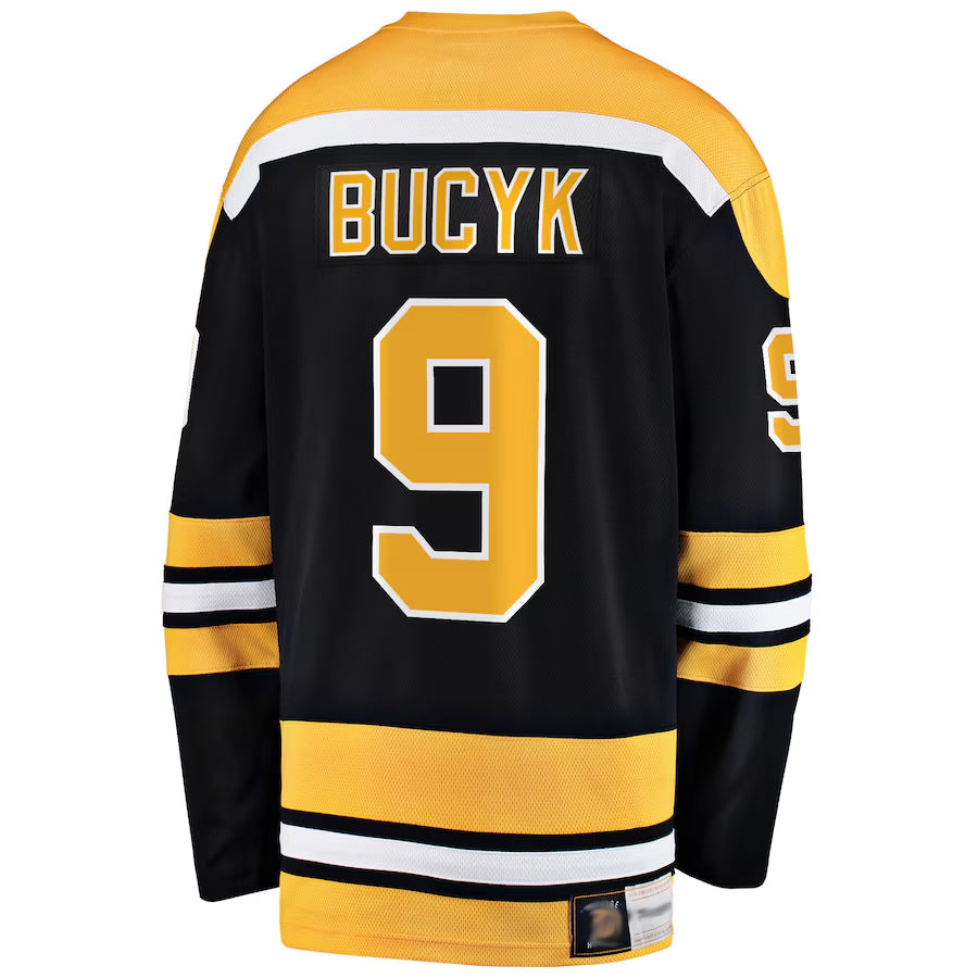 Custom #9 Black BOS Hockey Shirt Top