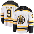 Custom #9 White BOS Hockey Shirt Top