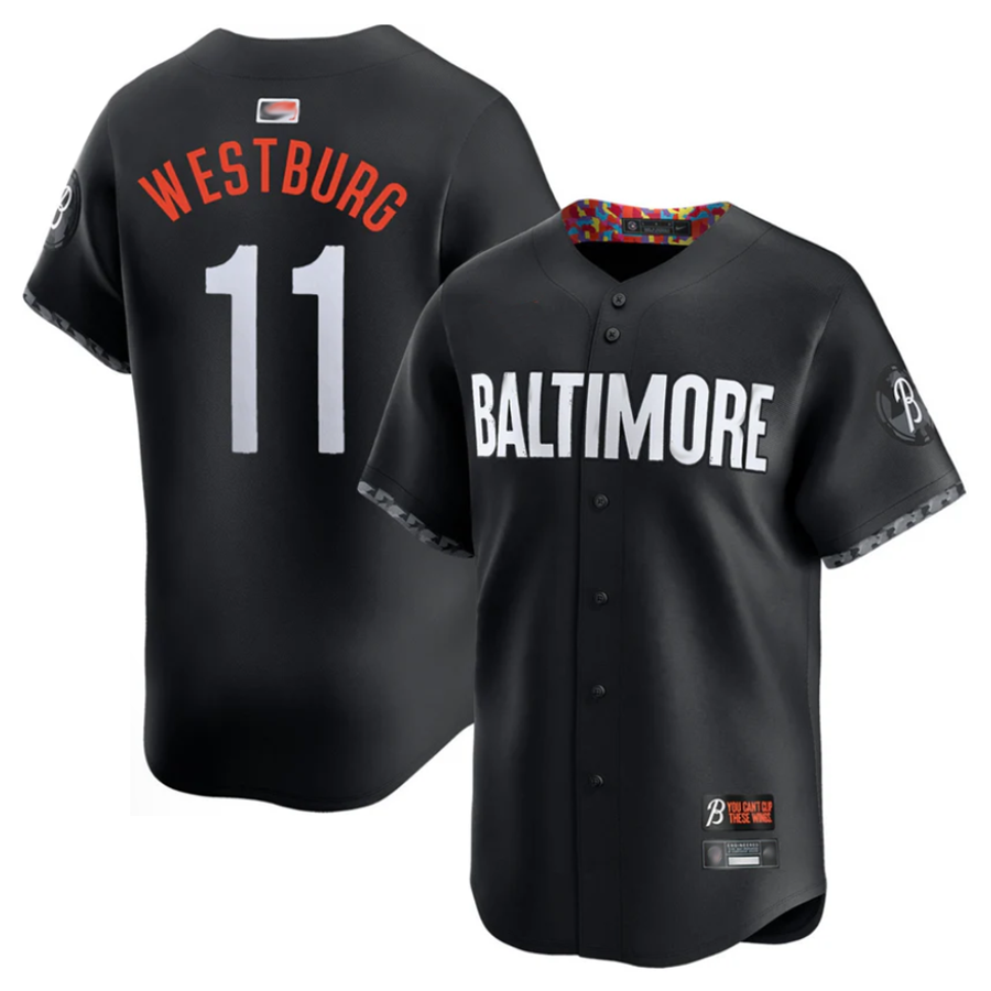 Custom #11 Black City Connect BAL Baseball Shirt Top
