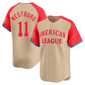 Custom #11 Cream All Star BAL Baseball Shirt Top