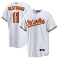 Custom #11 White BAL Baseball Shirt Top