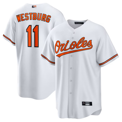 Custom #11 White BAL Baseball Shirt Top