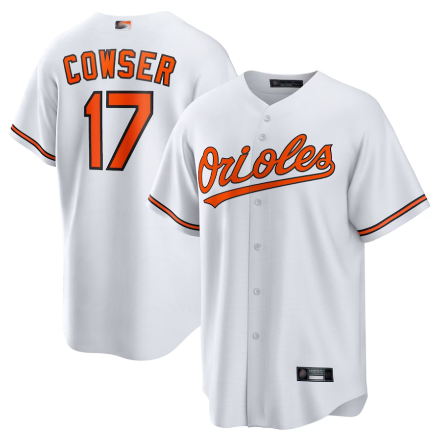 Custom #17 White BAL Baseball Shirt Top