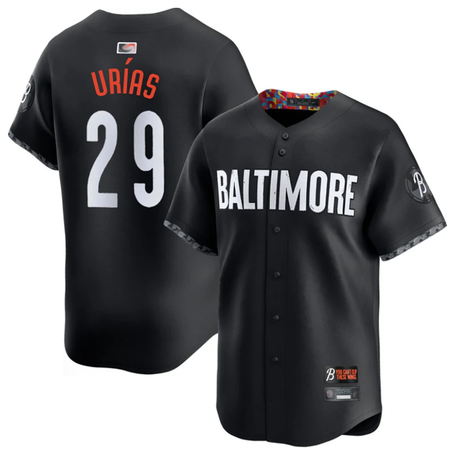 Custom #29 Black City Connect BAL Baseball Shirt Top