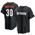 Custom #30 Black City Connect BAL Baseball Shirt Top