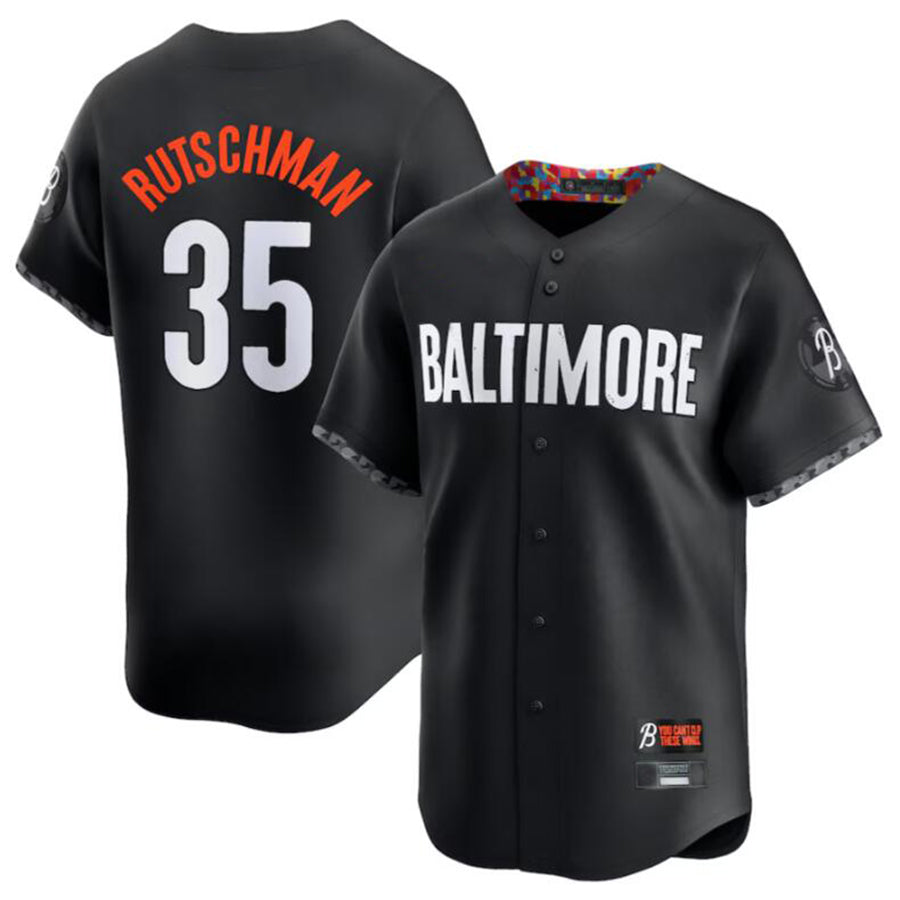 Custom #35 Black City Connect BAL Baseball Shirt Top
