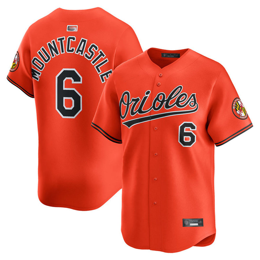 Custom #6 Orange BAL Baseball Shirt Top