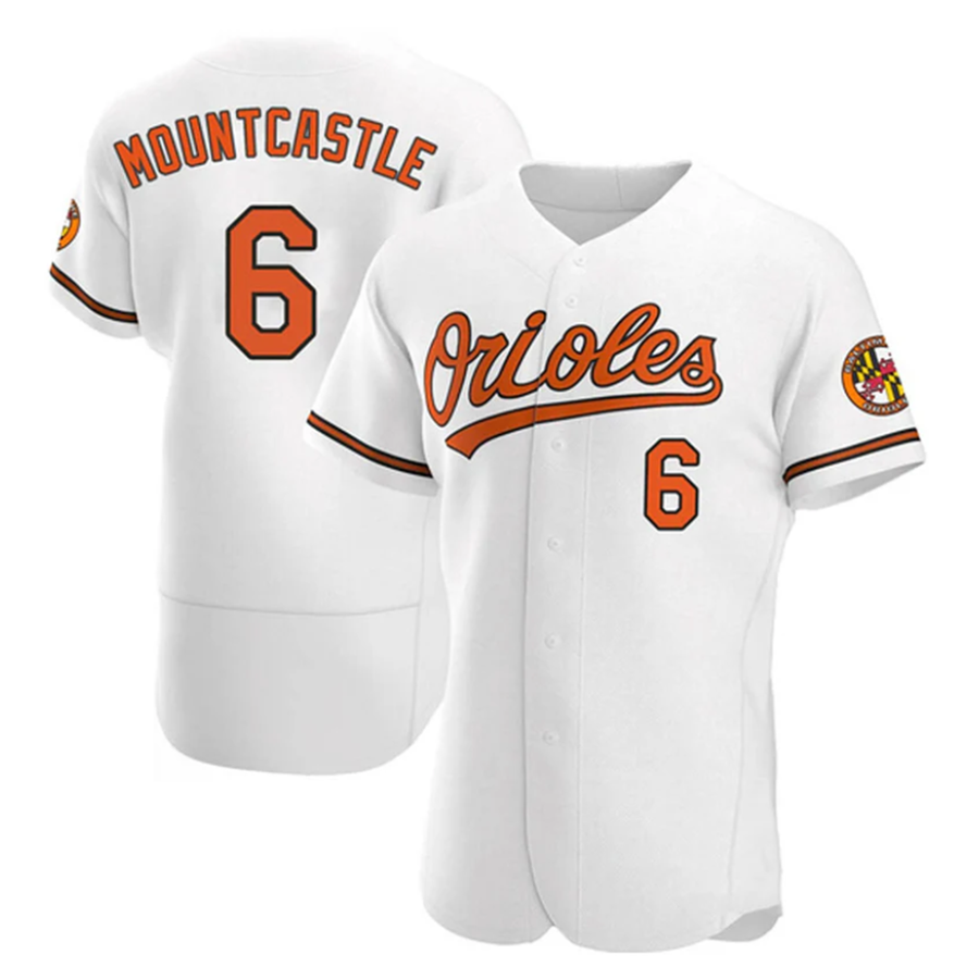 Custom #6 White BAL Baseball Shirt Top