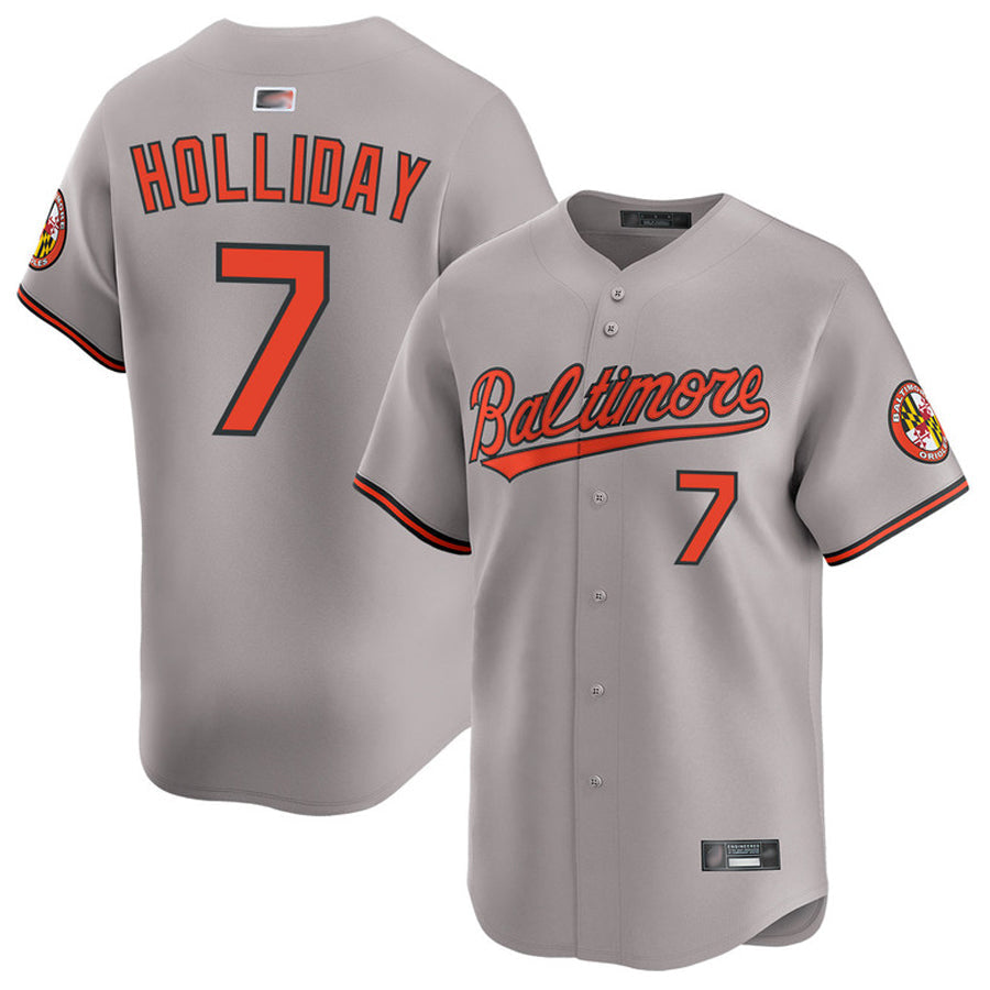 Custom #7 Grey BAL Baseball Shirt Top