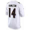Custom #14 White BAL Football Shirt Top