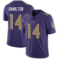 Custom #14 Purple BAL Football Shirt Top