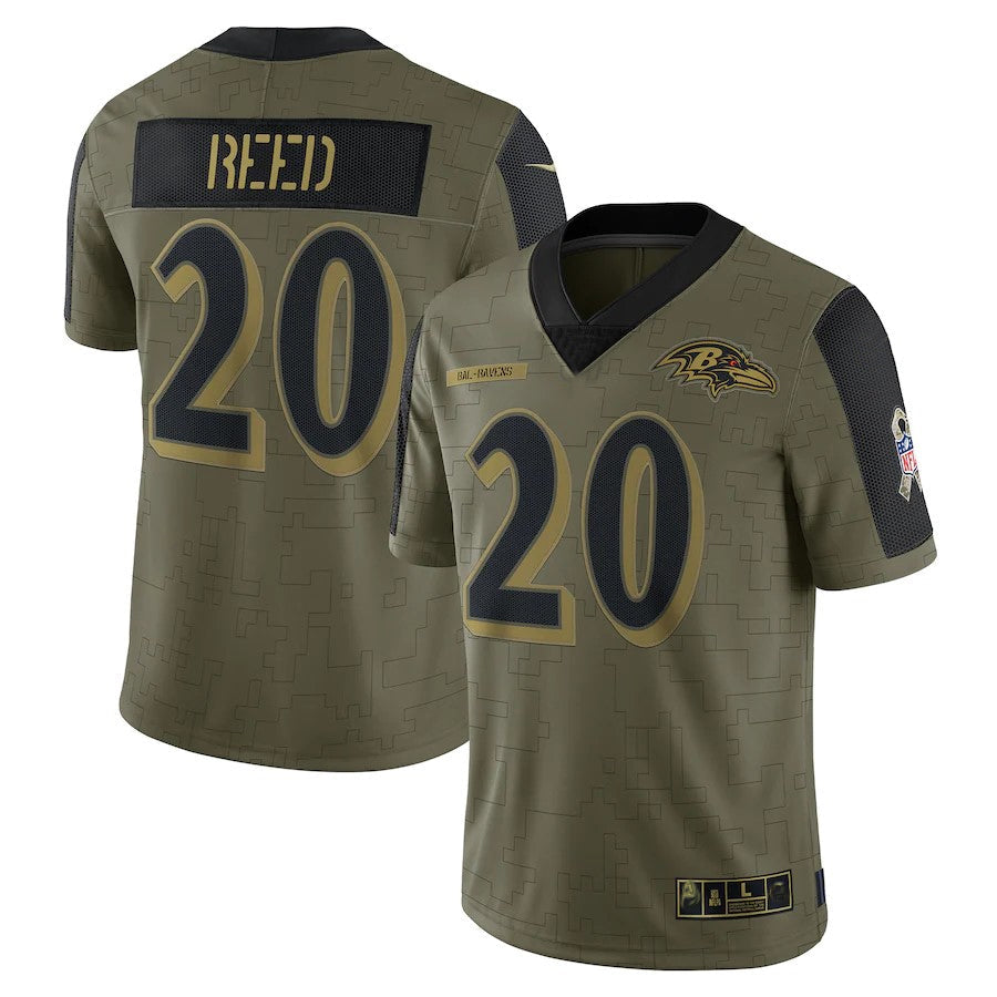Custom #20 Olive BAL Football Shirt Top