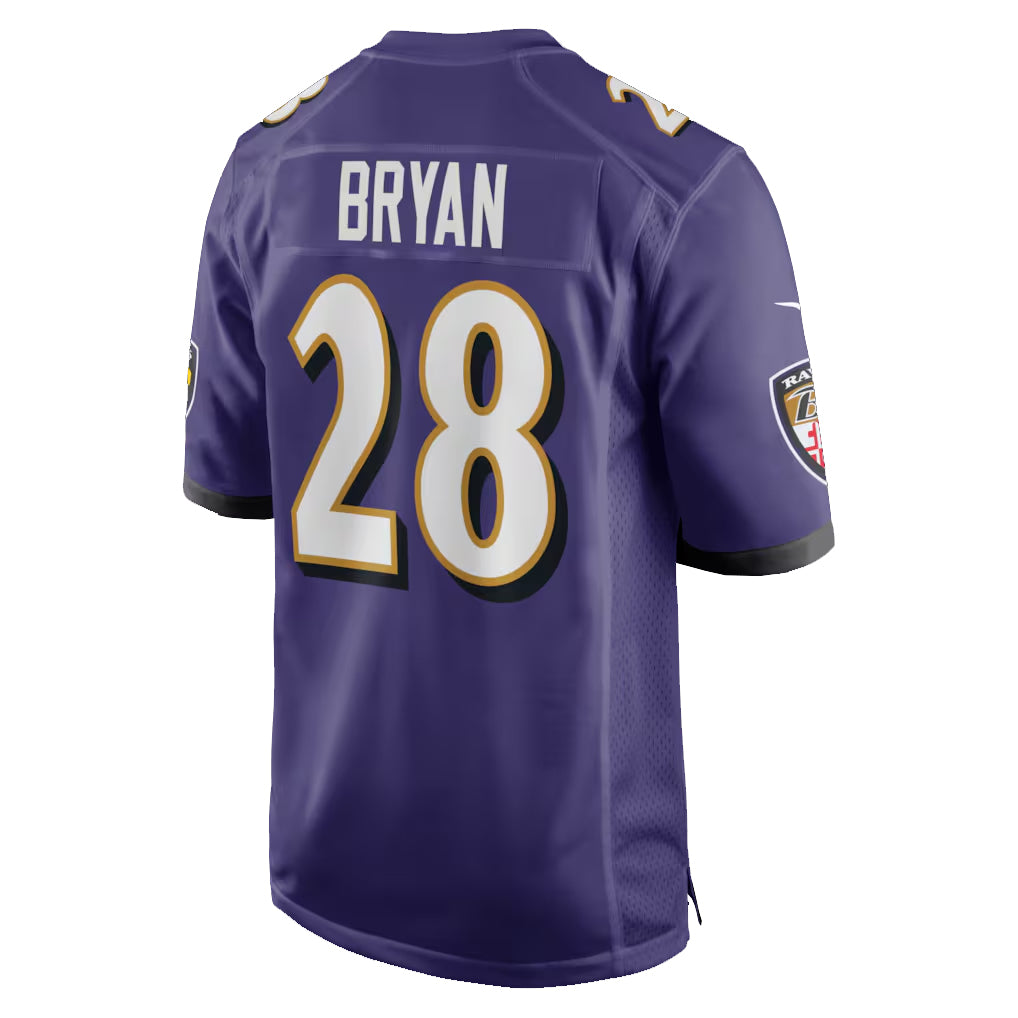Custom #28 Purple BAL Football Shirt Top