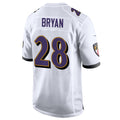 Custom #28 White BAL Football Shirt Top