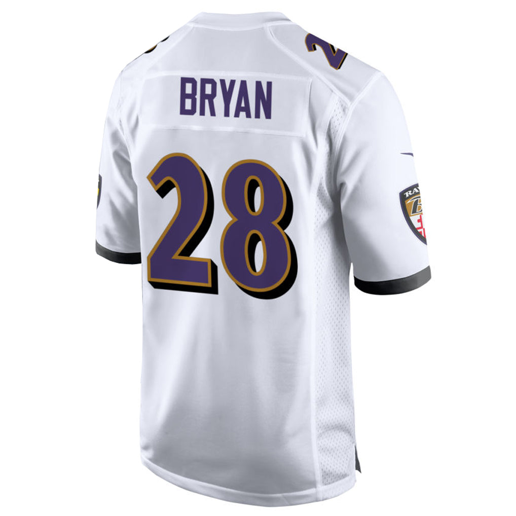 Custom #28 White BAL Football Shirt Top