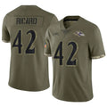 Custom #42 Olive BAL Football Shirt Top