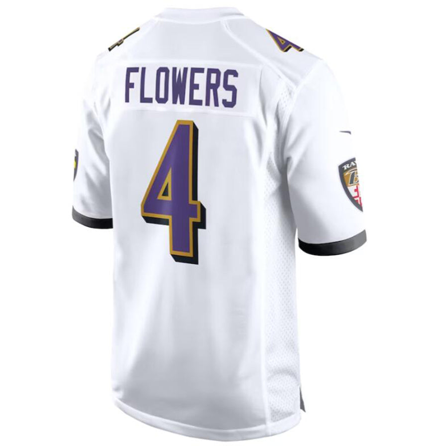 Custom #4 White BAL Football Shirt Top
