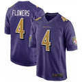 Custom #4 Purple BAL Football Shirt Top
