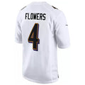 Custom #4 White BAL Football Shirt Top