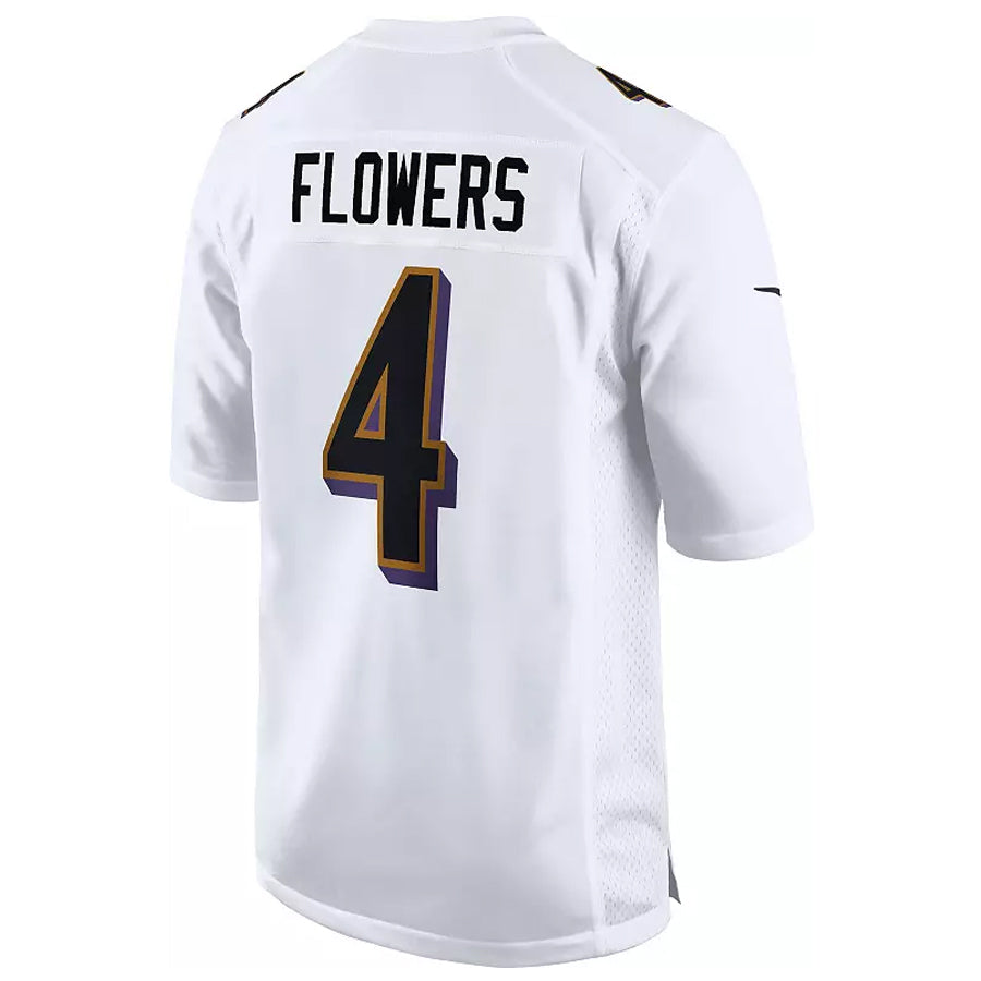 Custom #4 White BAL Football Shirt Top