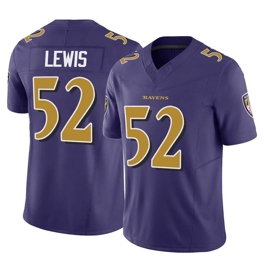 Custom #52 Purple BAL Football Shirt Top