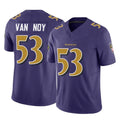 Custom #53 Purple BAL Football Shirt Top