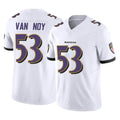 Custom #53 White BAL Football Shirt Top