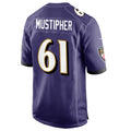 Custom #61 Purple BAL Football Shirt Top
