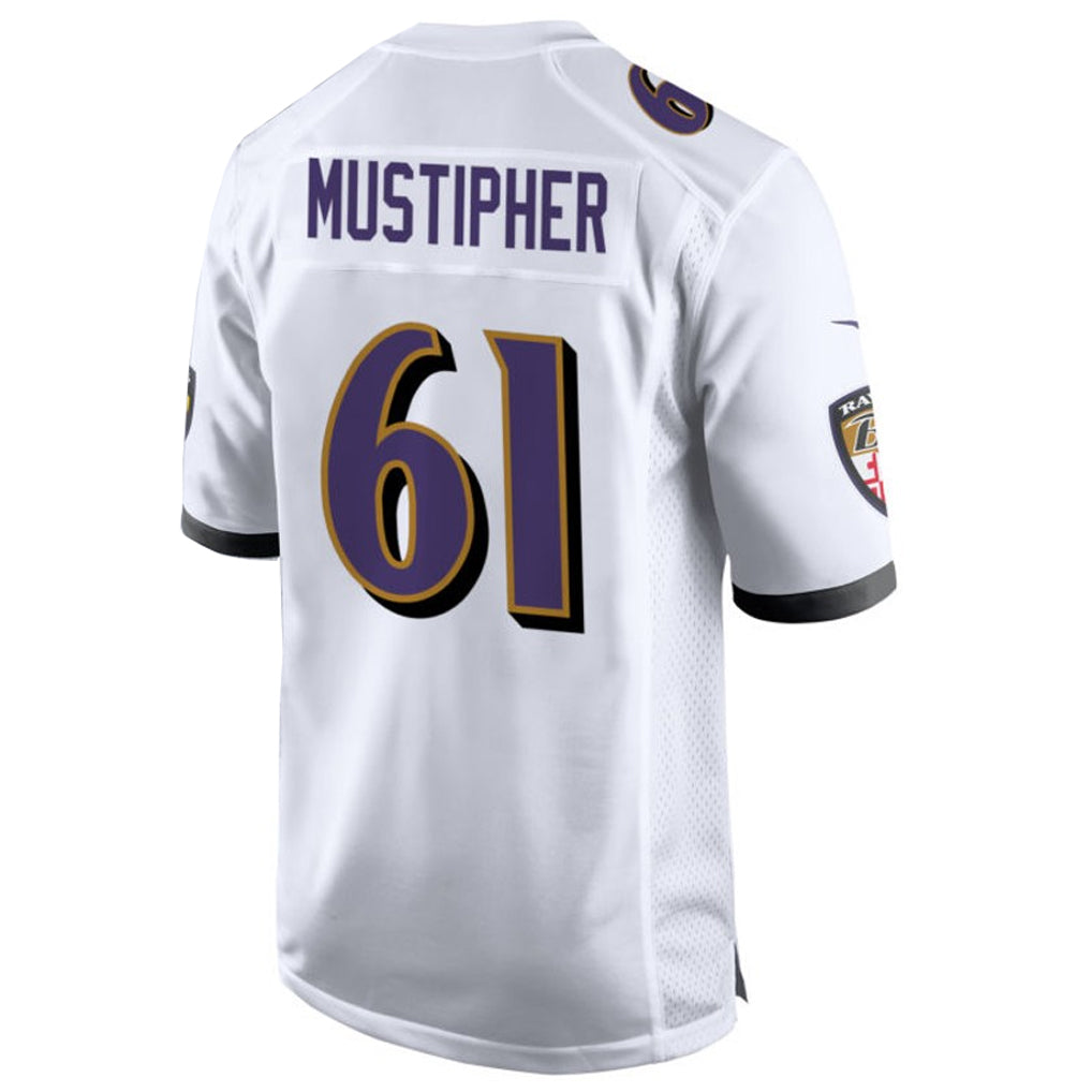 Custom #61 White BAL Football Shirt Top