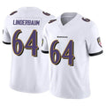 Custom #64 White BAL Football Shirt Top