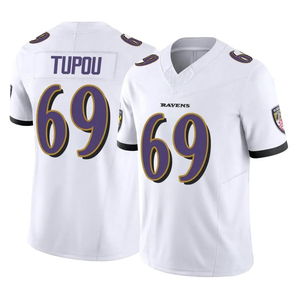 Custom #69 White BAL Football Shirt Top