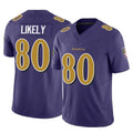 Custom #80 Purple BAL Football Shirt Top