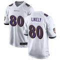 Custom #80 White BAL Football Shirt Top