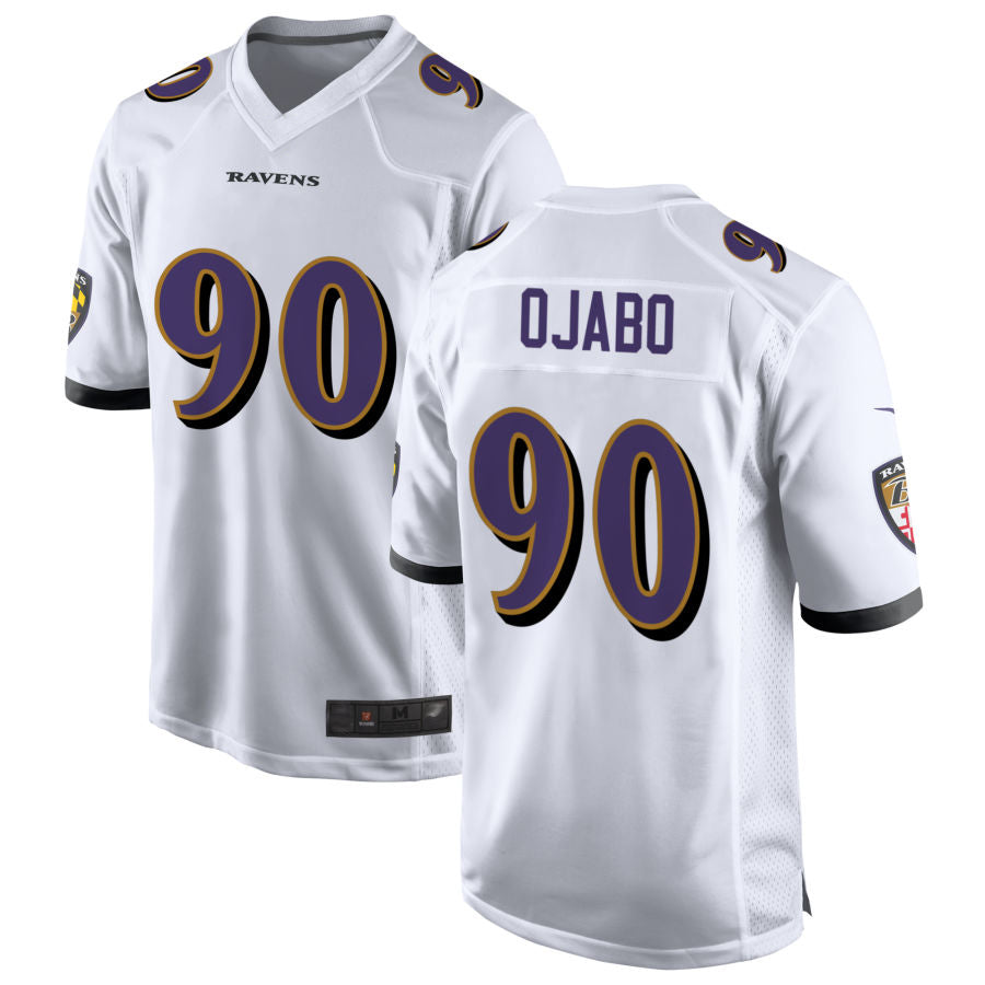 Custom #90 White BAL Football Shirt Top
