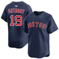 Custom #19 Navy BOS Baseball Shirt Top