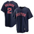 Custom #2 Navy BOS Baseball Shirt Top
