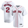 Custom #2 White BOS Baseball Shirt Top