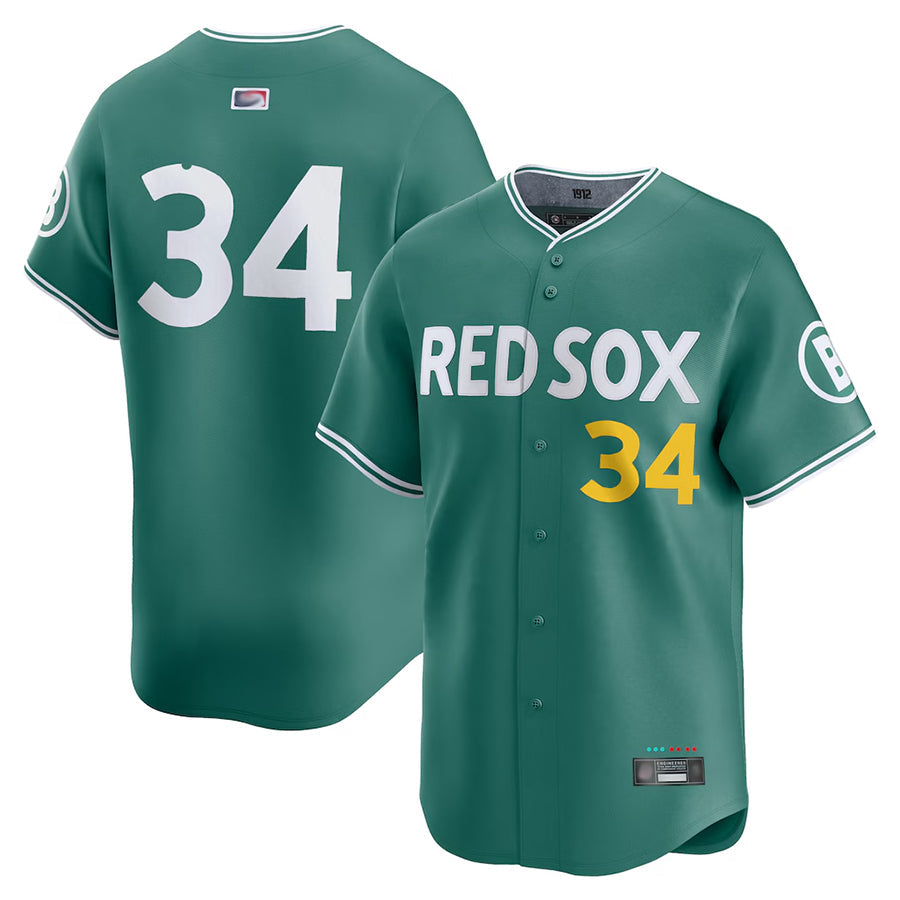 Custom #34 Green City Connect BOS Baseball Shirt Top