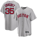Custom #35 Gray BOS Baseball Shirt Top