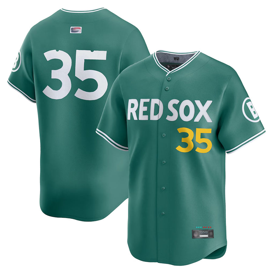 Custom #35 Green City Connect BOS Baseball Shirt Top