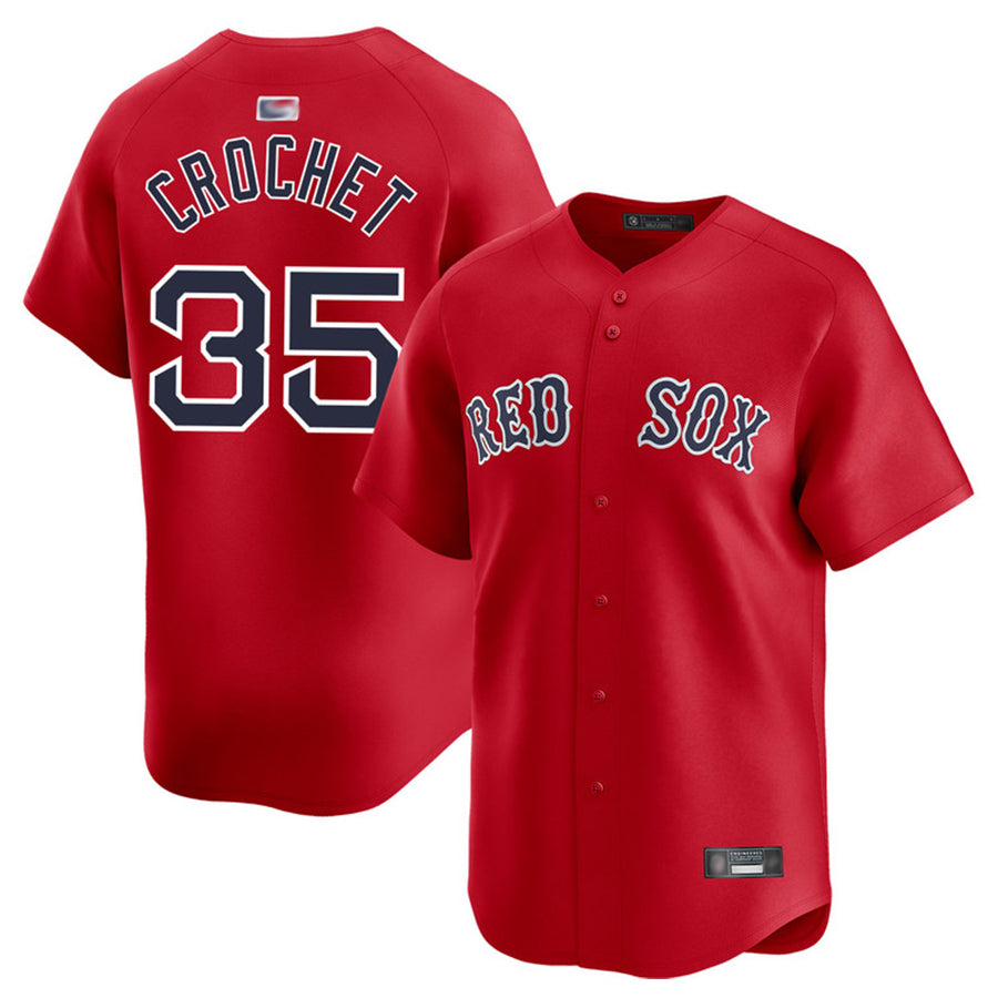 Custom #35 Red BOS Baseball Shirt Top