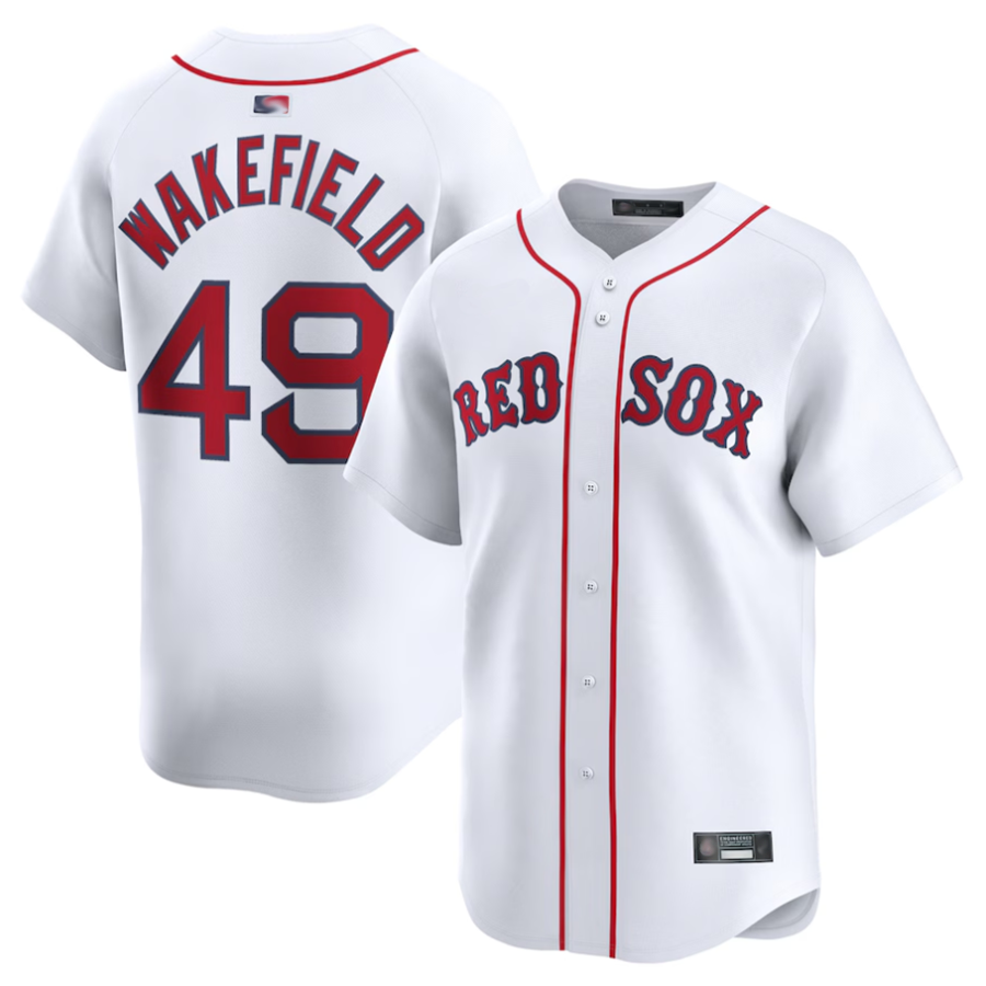 Custom #49 White BOS Baseball Shirt Top