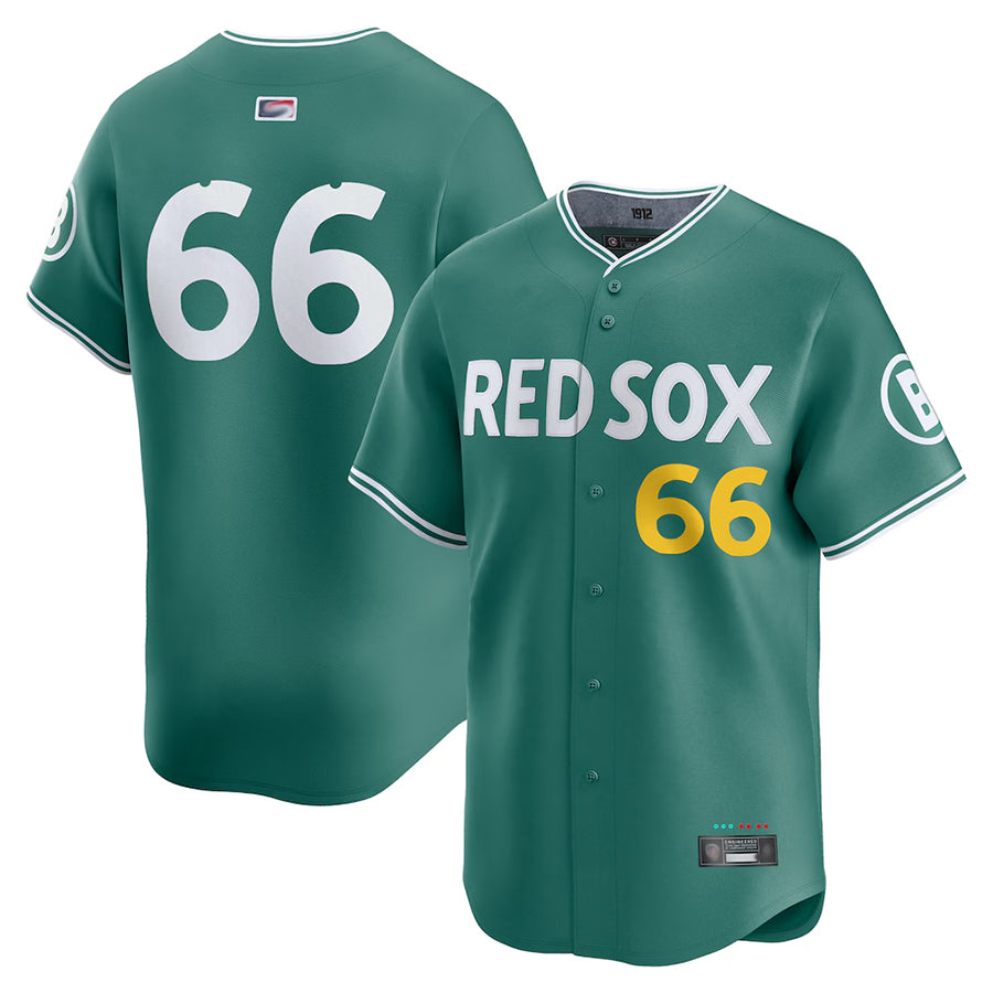 Custom #66 Green City Connect BOS Baseball Shirt Top