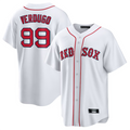 Custom #99 White BOS Baseball Shirt Top
