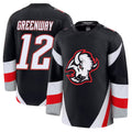 Custom #12 Black BUF Hockey Shirt Top