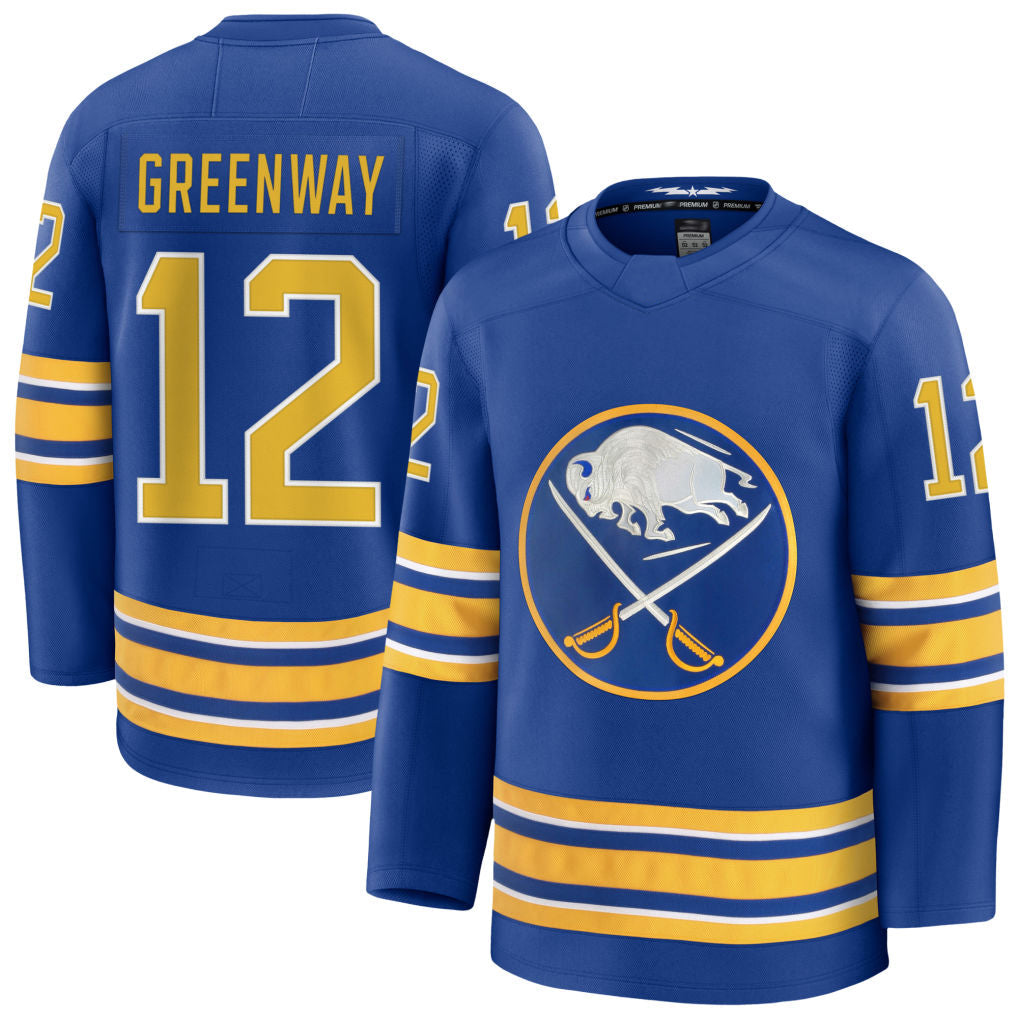 Custom #12 Royal BUF Hockey Shirt Top